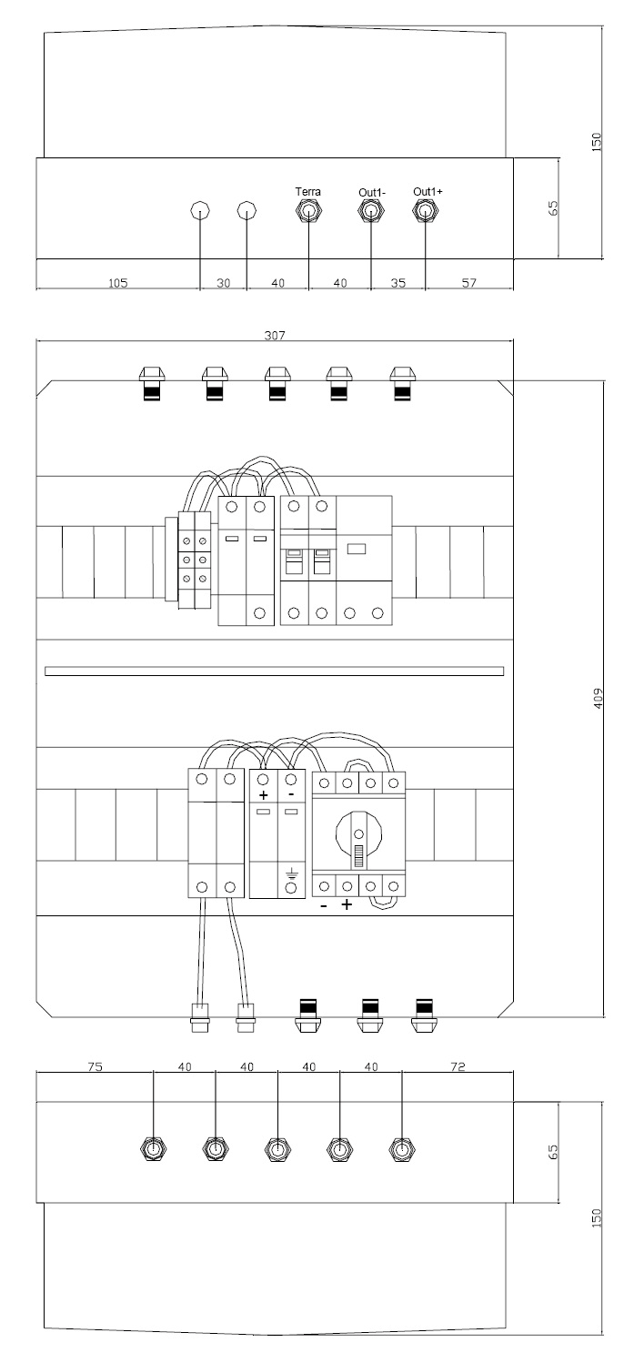 ITALWEBER - QUADRO DI CAMPO 1 STR DC+AC VR.490A