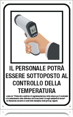 ITALWEBER - CART.CHECK TEMPERATURA AL. 200X300 6CRCOVID348