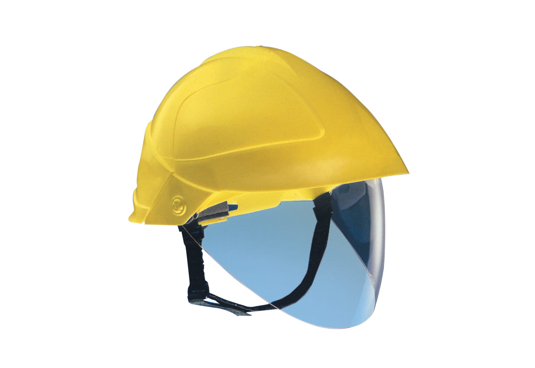 ITALWEBER - CASCO GIALLO CON VISIERA INCORPORAT