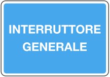 ITALWEBER - CART.200X150MM INTERRUTTORE GENERAL