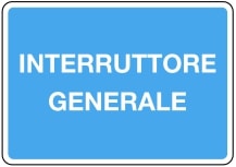 ITALWEBER - CART.200X150MM INTERRUTTORE GENERAL