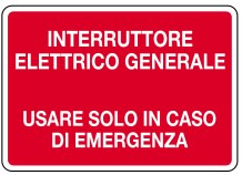 ITALWEBER - CART.200X150MM INT.EL.GEN.SOLO EMER