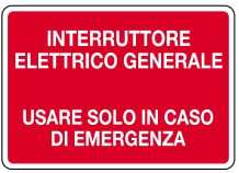 ITALWEBER - CART.200X150MM INT.EL.GEN.SOLO EMER
