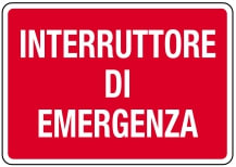 ITALWEBER - CART.200X150MM INTERRUTTORE EMERGEN
