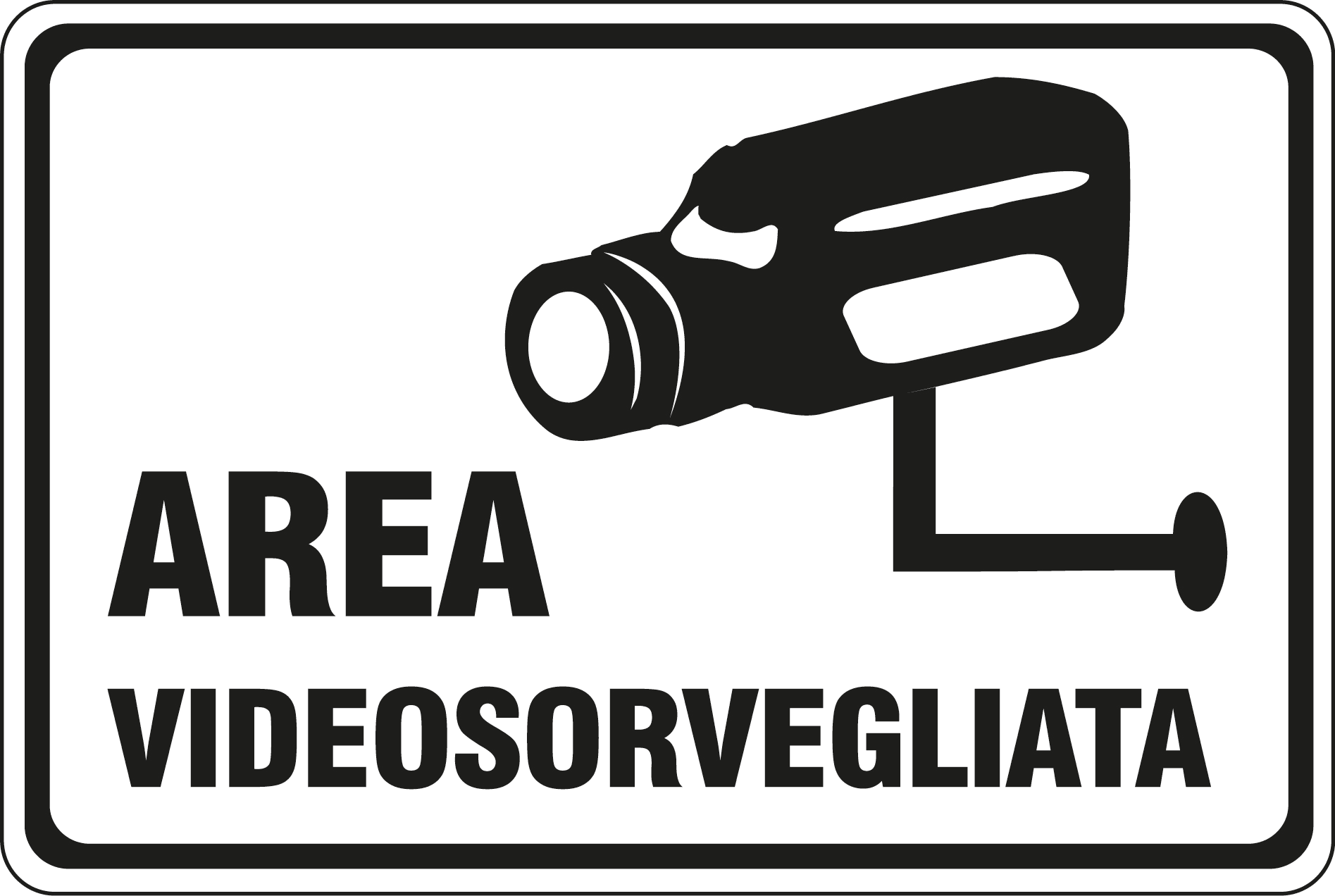 ITALWEBER - CART.300X200MM AREA VIDEOSORVEGLIAT 6CR1414-A