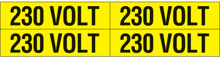 ITALWEBER - CF.10F ETICH. TENS. 230V 120X30 (4 X F) 6ET2339