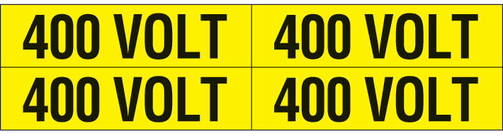 ITALWEBER - CF.10F ETICH. TENS. 400V 120X30 (4 X F) 6ET2341