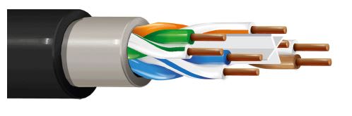 ITC INDUSTRIA TECNICA CAVI - 4X2 AWG 23 UTP CAT.6 PE NERO BOB.500 FCA