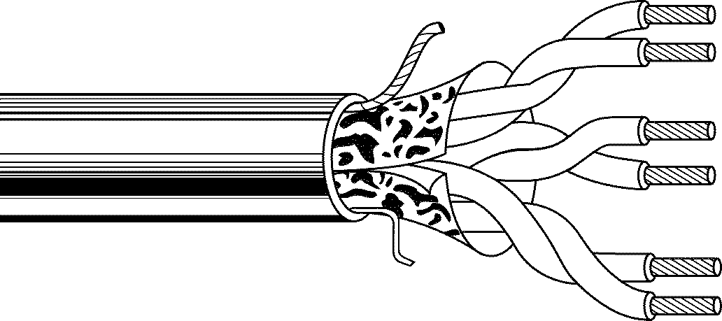 ITC INDUSTRIA TECNICA CAVI - FM 3X2X0.22+1X2X0.75 D.G. PE NERO M.100 FM67DPNM100