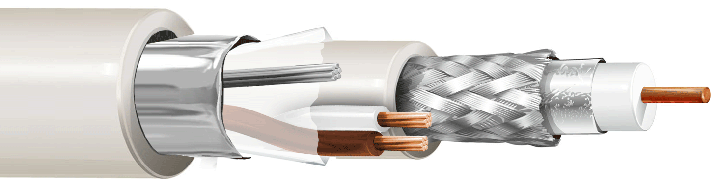 ITC INDUSTRIA TECNICA CAVI - SAT CCS 36+ 2X1,00 CW BIANCO BOB.500