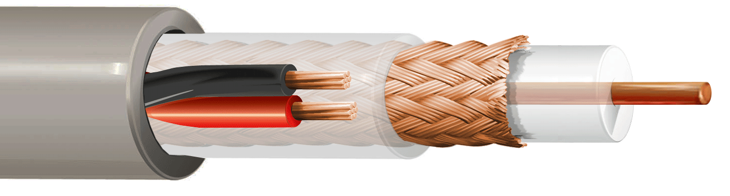 ITC INDUSTRIA TECNICA CAVI - RG 59+2X0.50 LSZH GRIGIO BOB.1000