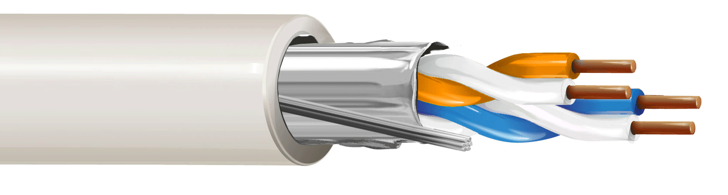 ITC INDUSTRIA TECNICA CAVI - 2X2 AWG22 FTP LSZH BIANCO BOB.1000 ECA