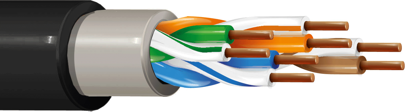 ITC INDUSTRIA TECNICA CAVI - 4X2 AWG 24 UTP CAT 5E DG PE NERO M.100 F