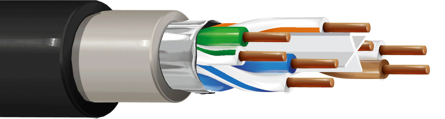 ITC INDUSTRIA TECNICA CAVI - 4X2 AWG 23 FTP CAT.6 DG PE NERO MAT.100