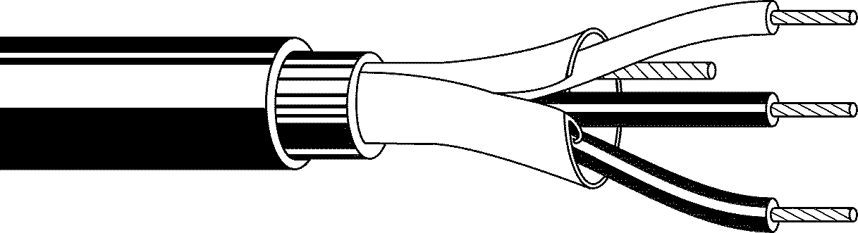ITC INDUSTRIA TECNICA CAVI - IZ 4X0.22+2X0.75 D.G. PE NERO MAT. 100