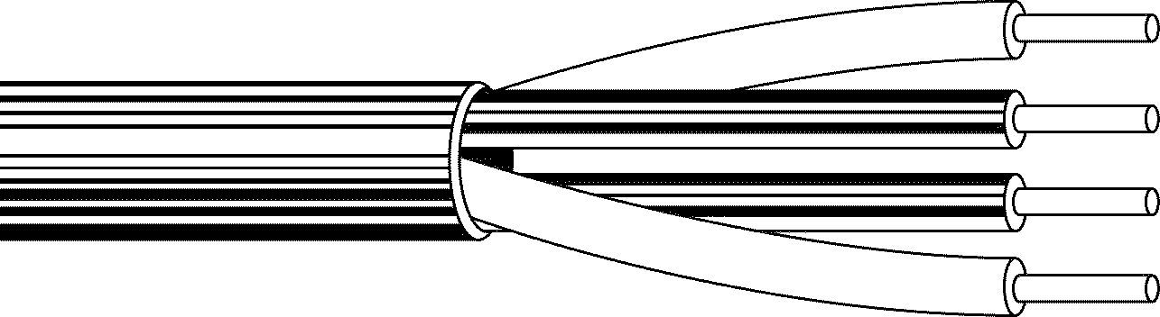 ITC INDUSTRIA TECNICA CAVI - COLLEG.ELETTROUT. 4X1,00 ARANCIO M.100 F NP-41AMM100