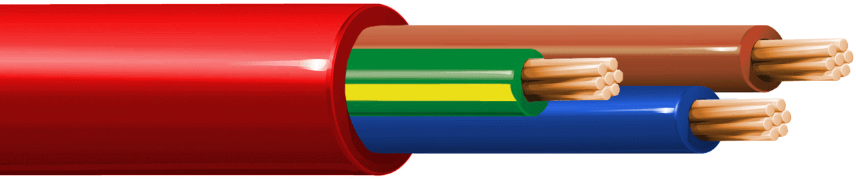 ITC INDUSTRIA TECNICA CAVI - SH 3G2,50 MULTIPOL.NO SCH.SILIC.ROSSO M.