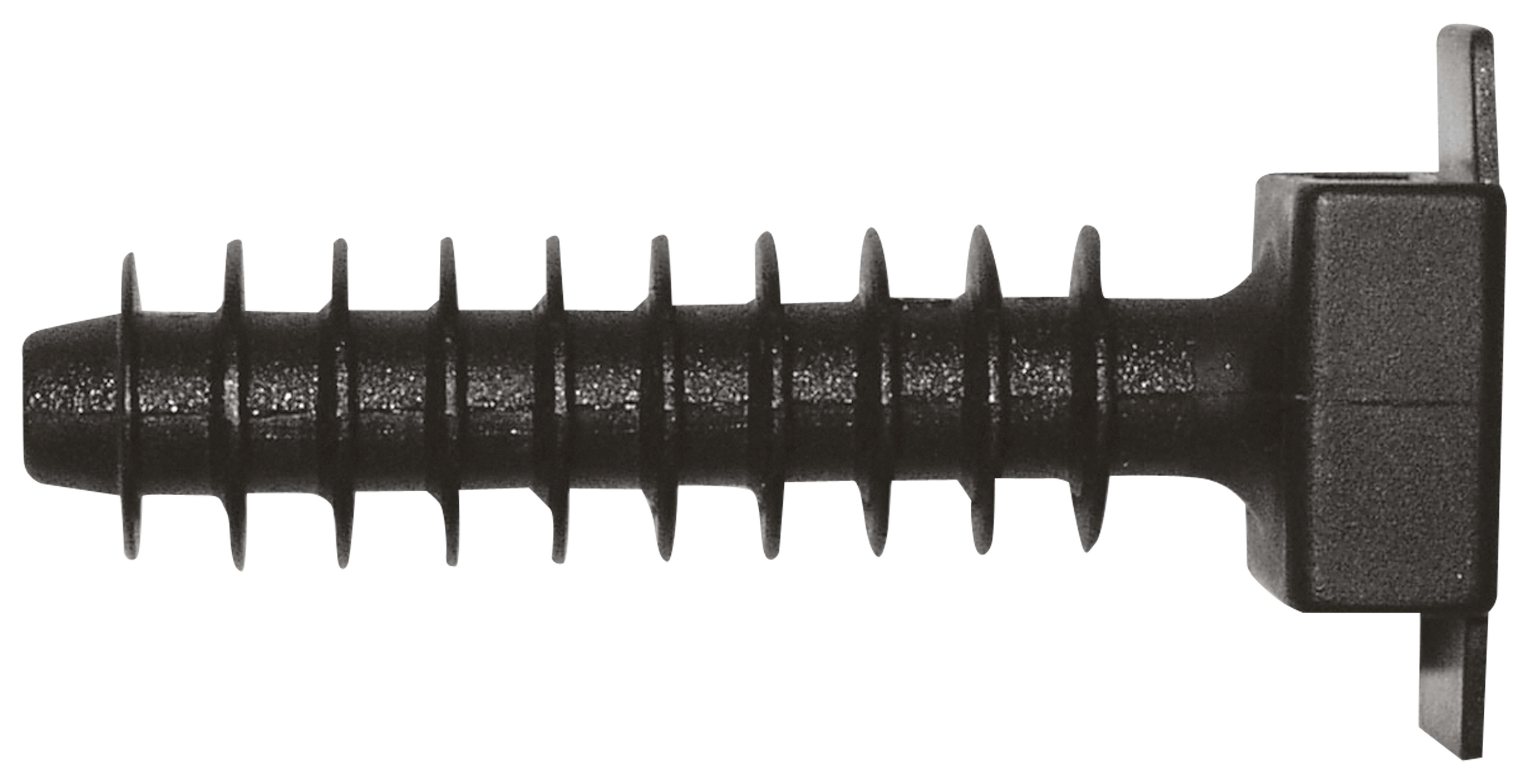 ELEMATIC - SUPPORTO A TASSELLO PA 6 NERO 10x43,5x9,7