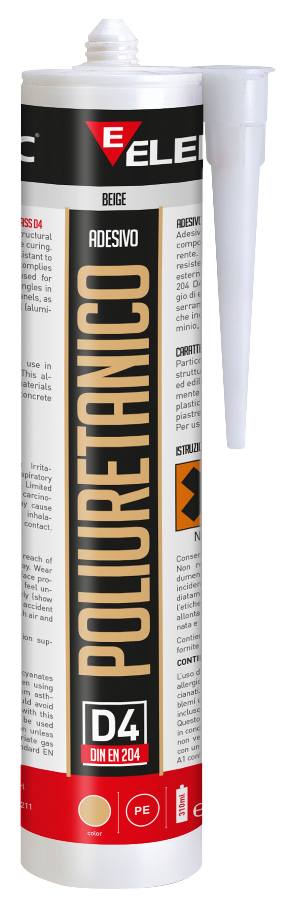 ELEMATIC - ADESIVO POLIURETANICO STRUTTURALE D4 BEIGE 8708238
