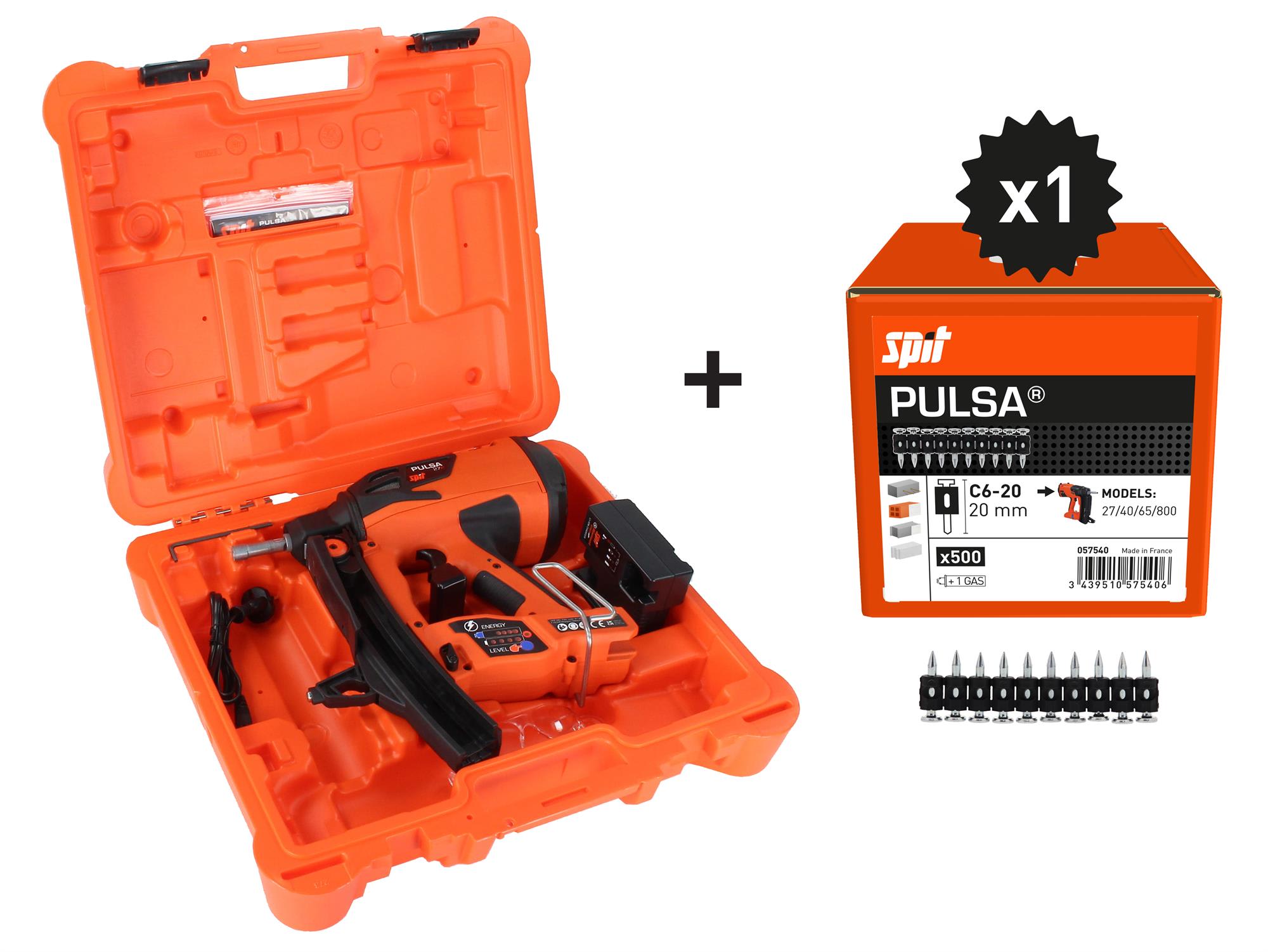 SPIT - CHIODATRICE PULSA 27P + 500 CHIODI C6 20