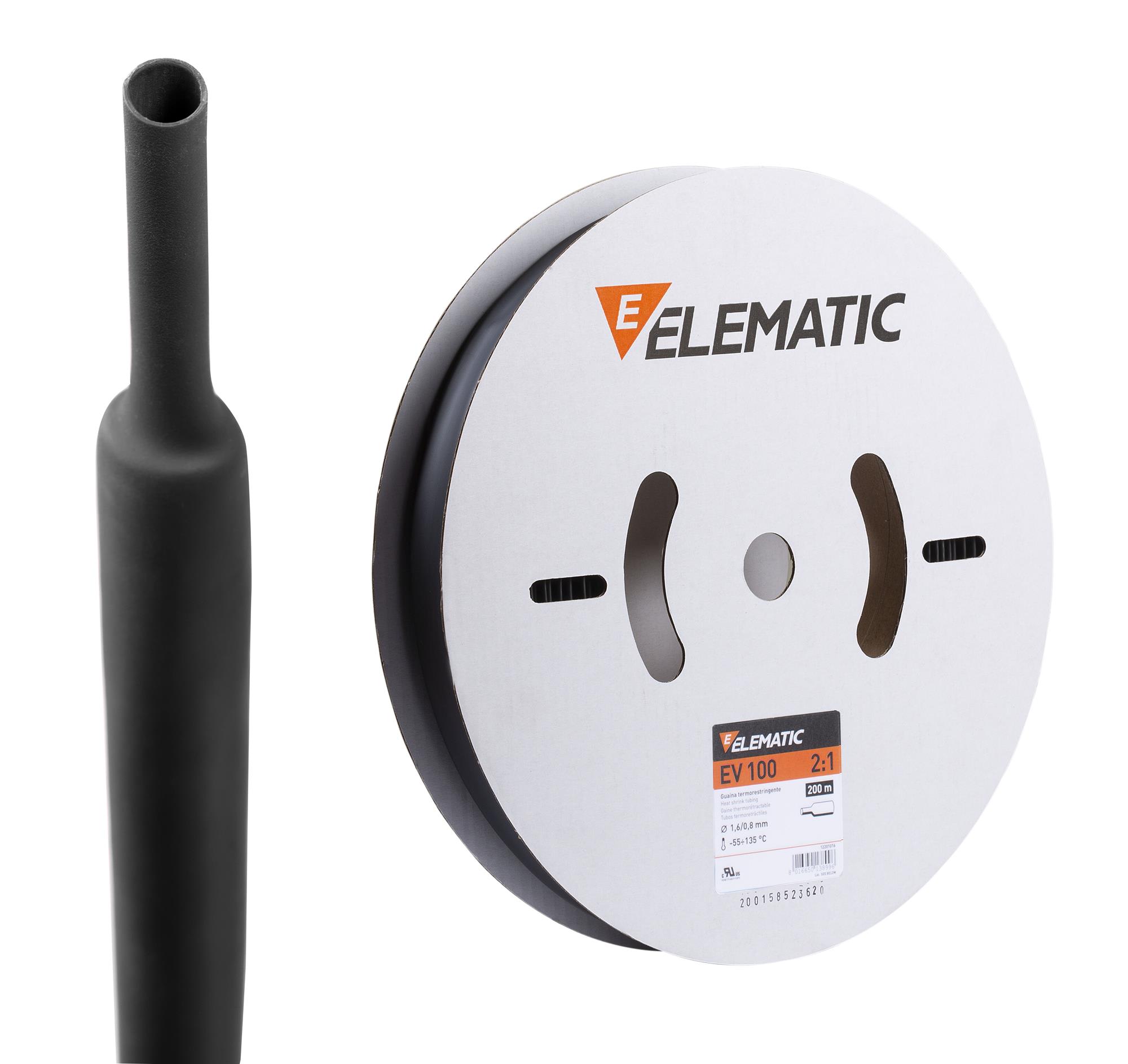 ELEMATIC - GUAINA EV100 NERA 4,8 BOBINA
