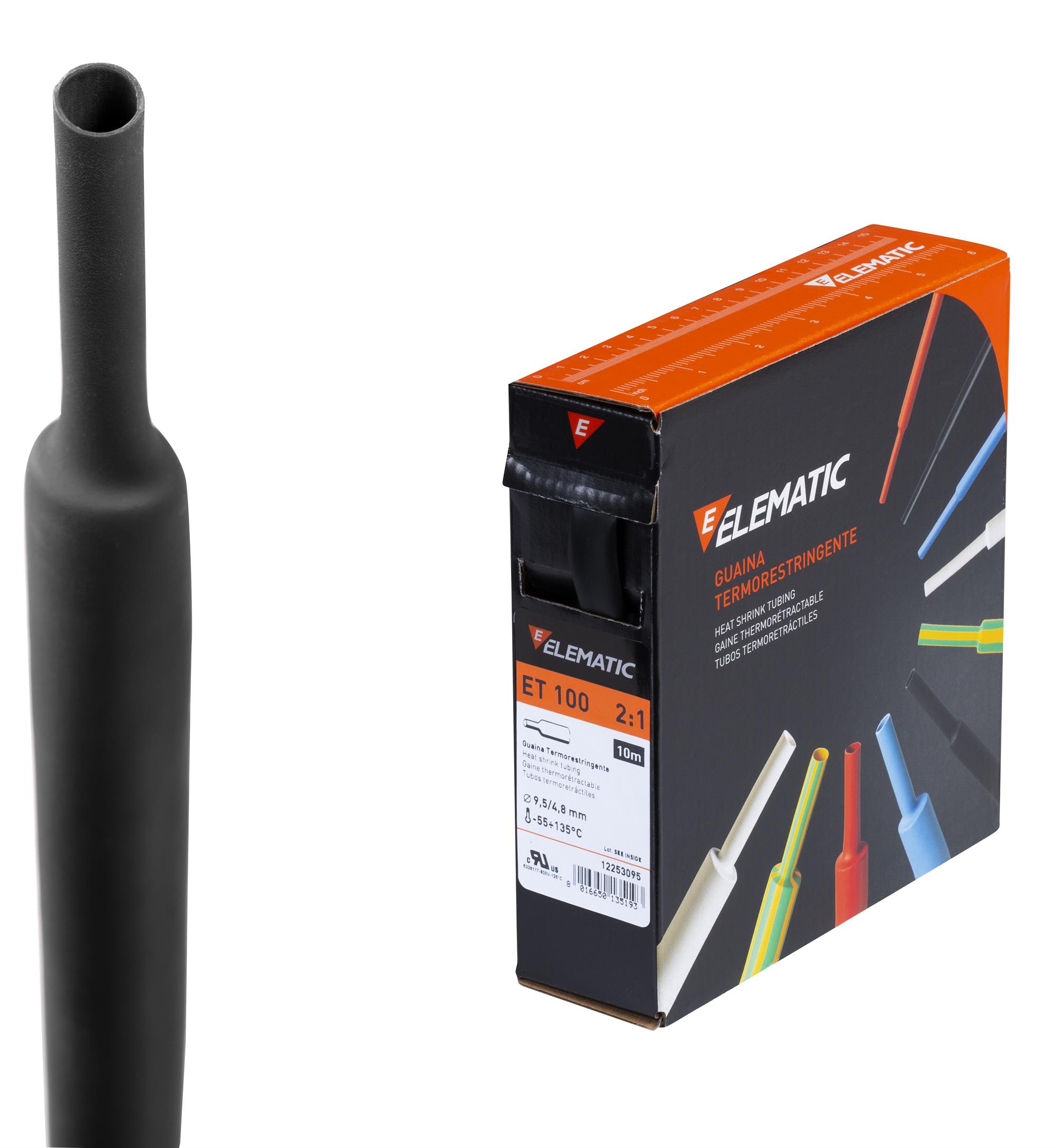 ELEMATIC - GUAINA ET100 NERA 6,4 SCATOLA