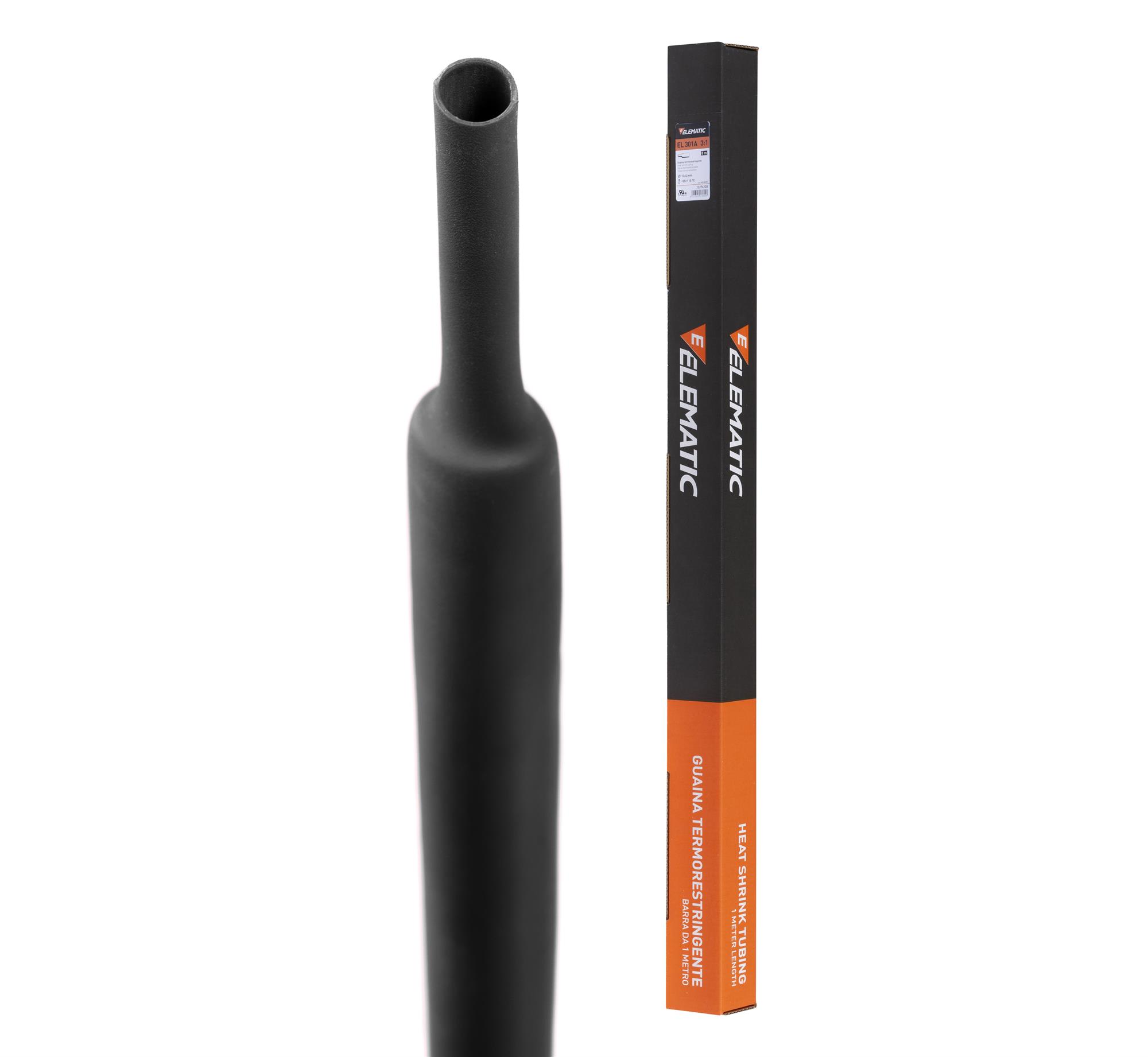 ELEMATIC - GUAINA EV100 NERA 1,6 SCATOLA 1M