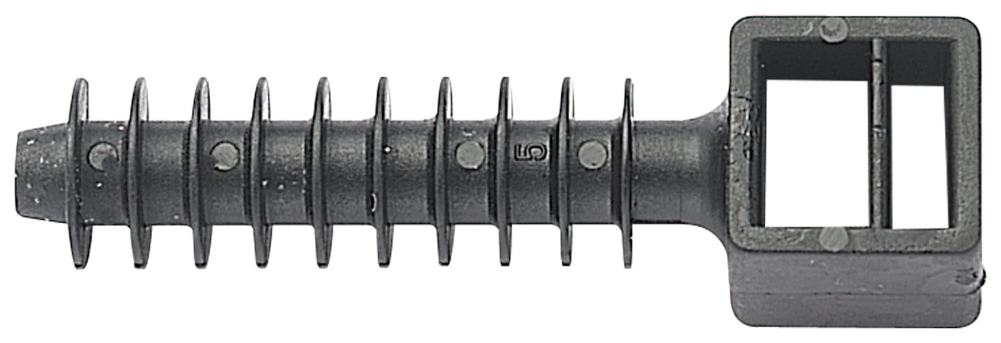 ELEMATIC - SUPPORTO A TASSELLO PA 6 NERO 10x50x9,7