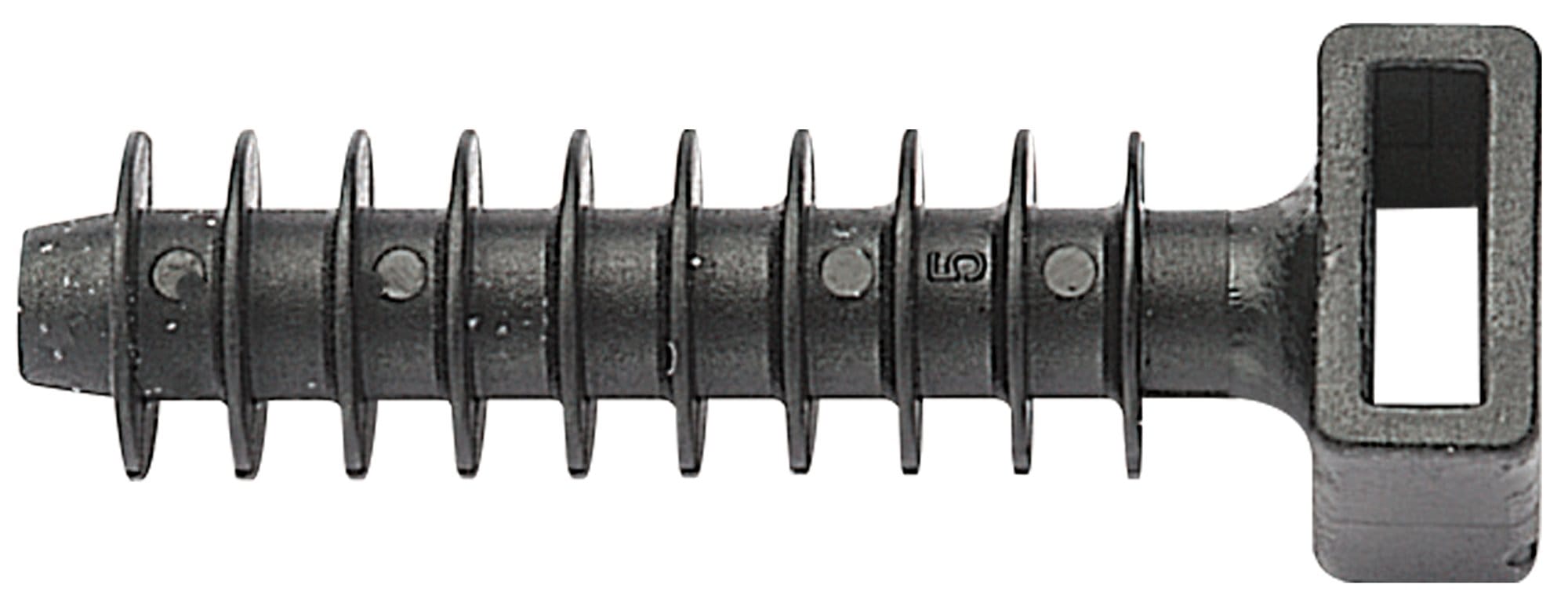 ELEMATIC - SUPPORTO A TASSELLO PA 6 NERO 10x43,5x9,7