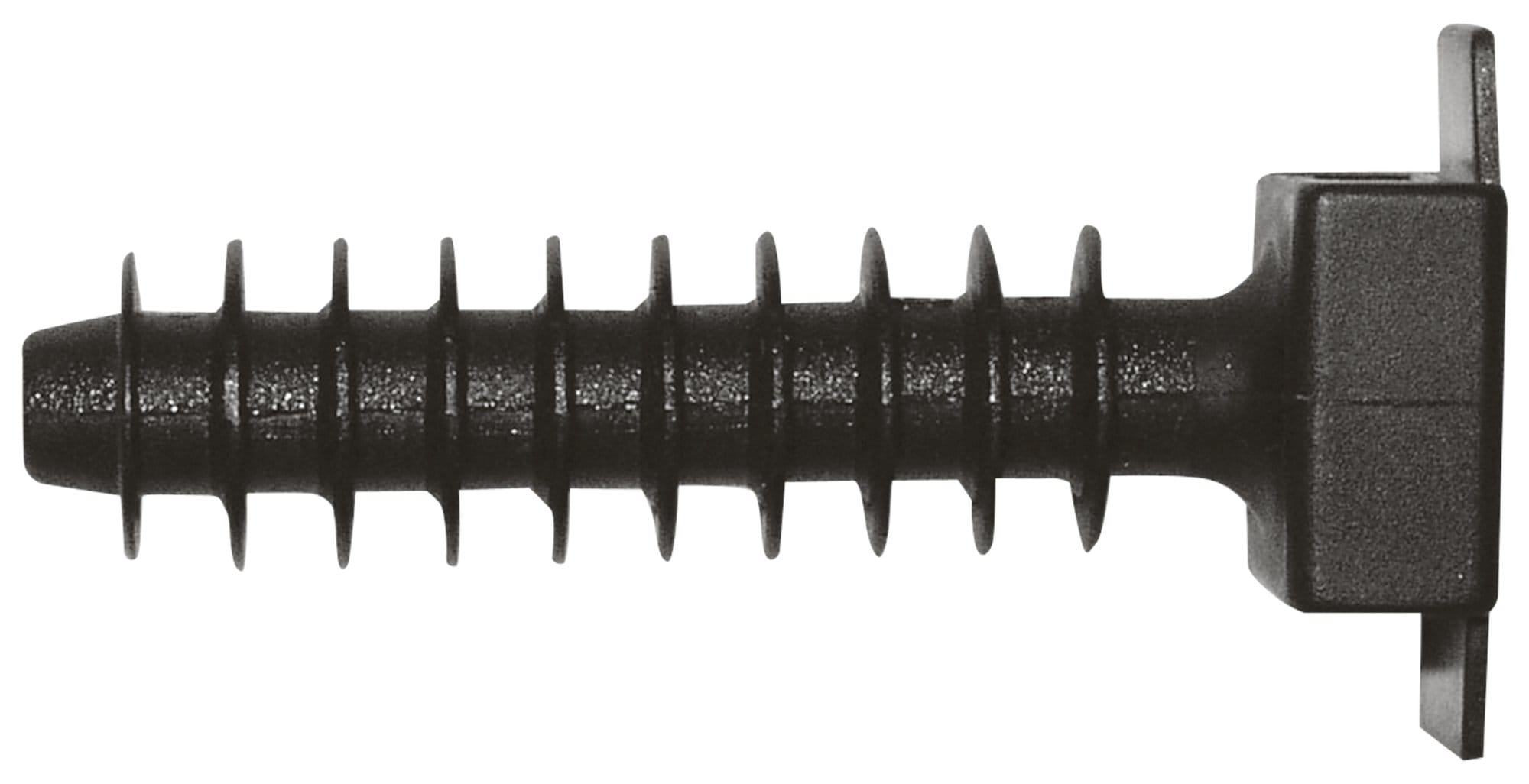 ELEMATIC - SUPPORTO A TASSELLO PA 6 NERO 10x43,5x9,7