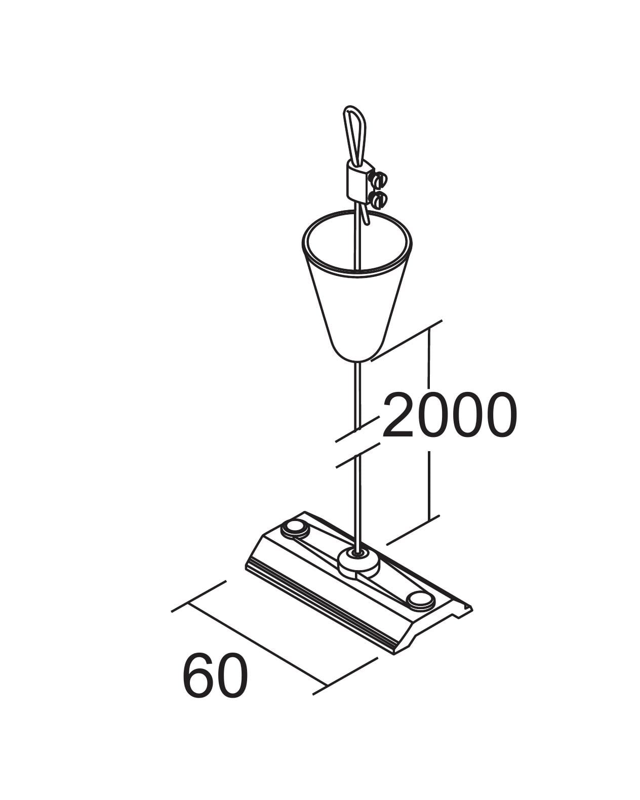 IVELAELCOM - KIT SOSP. 2M C/PIATTINA L=60 DKM/LKM NE