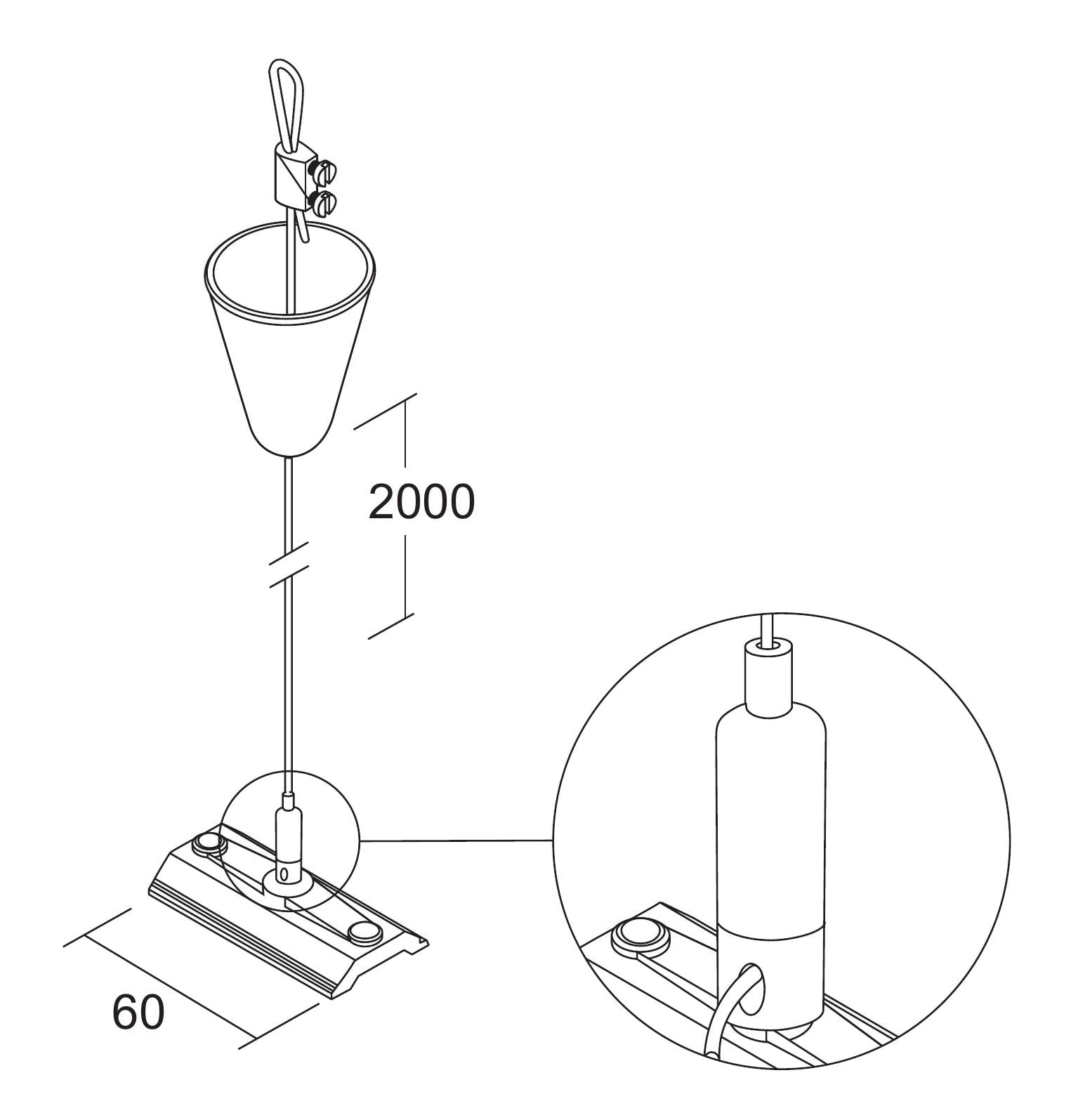 IVELAELCOM - KITSOSP. 2M C/BLOCCACAVO AUT.DKM/LKM NE