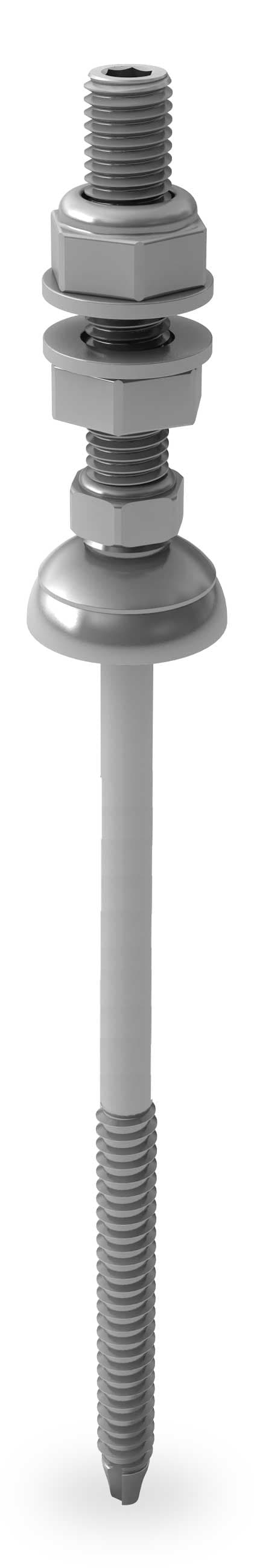 K2 SYSTEM - BAR FIL M8X155/50, PER LAMIERA GREC FZD