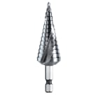 KRINO - UTENSILI A GRADINO CON TAGLIENTI ELICOIDALI AD ALTO RENDIMENTO CON ATTACCO ¼” QC 4÷30