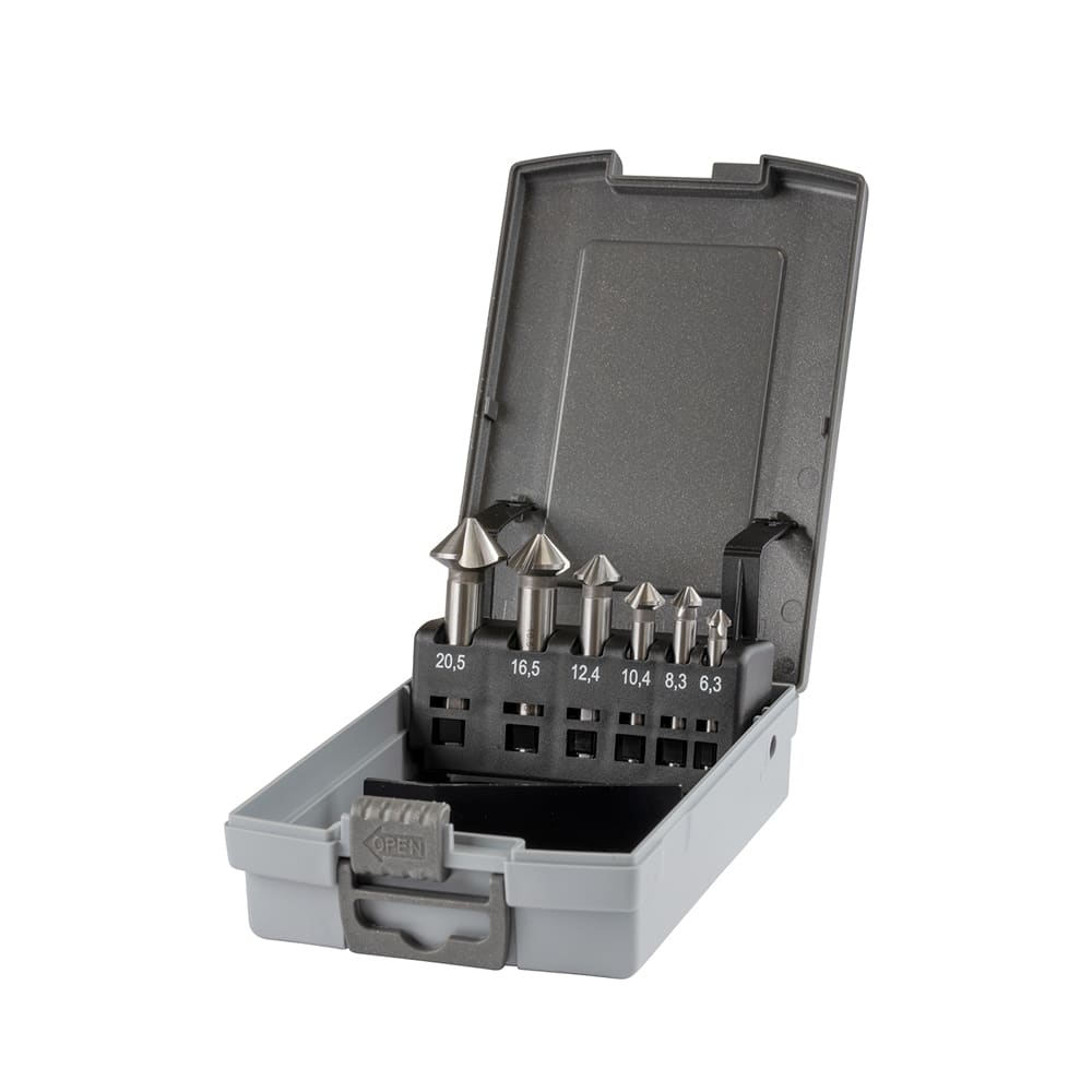 KRINO - ASSORTIMENTO FRESA SVASATORE ASIM.HSS 90° ABS