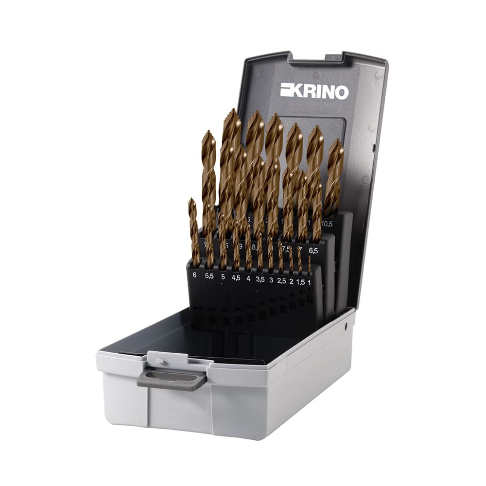 KRINO - ASSORTIMENTO PUNTE RETTIFICATE DIN338 STEP+