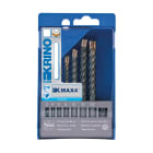 KRINO - ASSORTIMENTO PUNTE ROTOBATTENTI “MAX 4” A 4 TAGLIENTI E 4 ELICHE PER FORARE AD ALTO RENDIMENTO TUTTI I MATERIALI EDILI 4-5-6-8-9-10