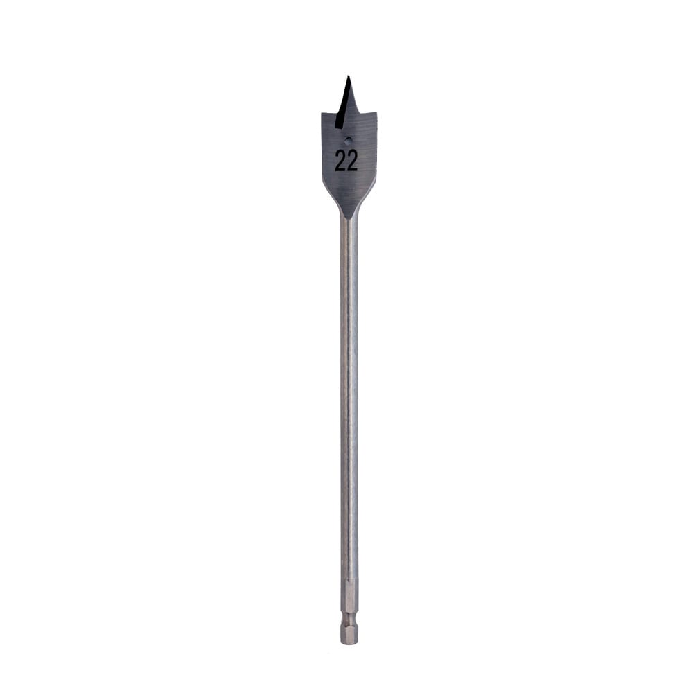 KRINO - MECCHIE PIATTE PER LEGNO CODOLO ESAGONALE 1/4 HEX SERIE LUNGA diametro 18 lunghezza in mm 400 legno, multistrato, truciolato