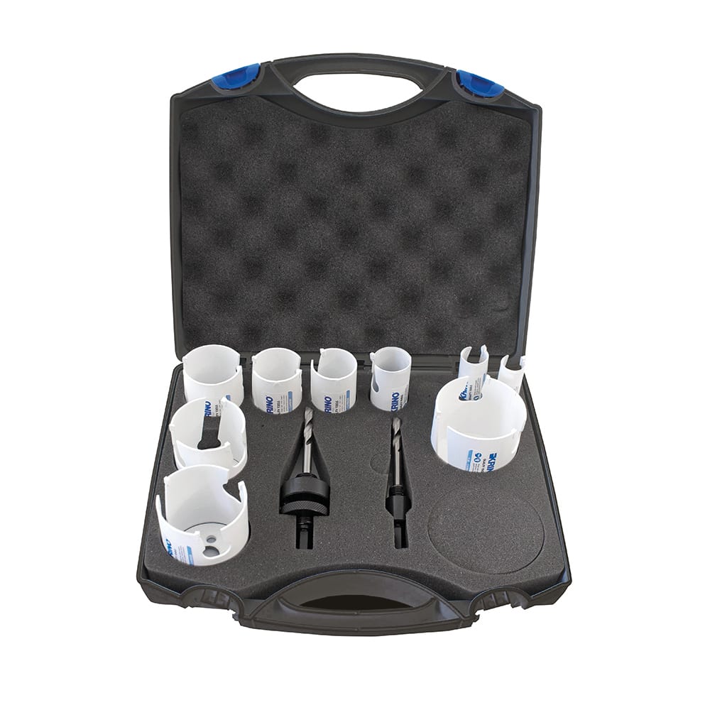 KRINO - ASSORTIMENTO FRESE A TAZZA CON DENTI IN METALLO DURO PER LEGNO, TRUCIOLATI, AGGLOMERATI, ETC.