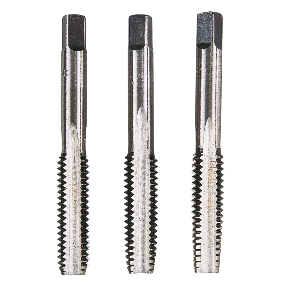 KRINO - MASCHI A MANO SERIE 3 PEZZI, FILETTATURA AMERICANA A PASSO GROSSO UNC 8 PER 32