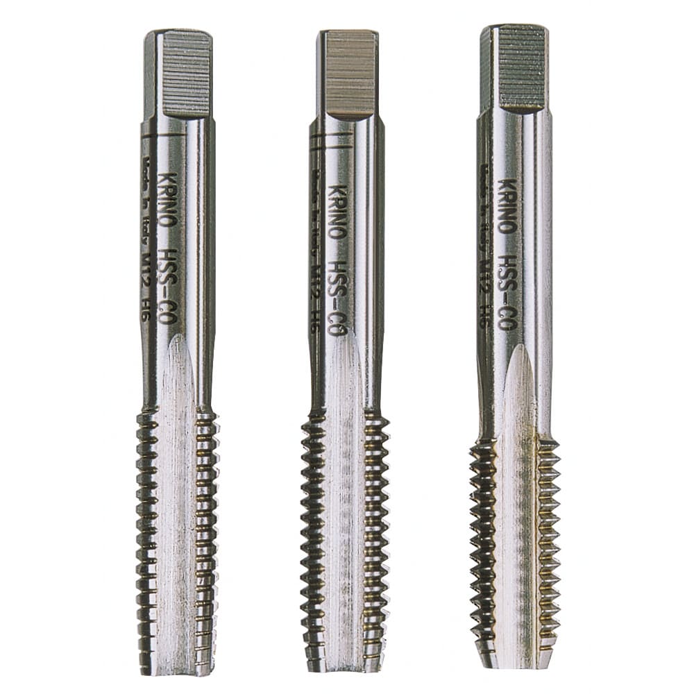 KRINO - MASCHI A MANO SERIE DI 3 PEZZI, FILETTATURA METRICA ISO A PASSO GROSSO 18 PER 2,5