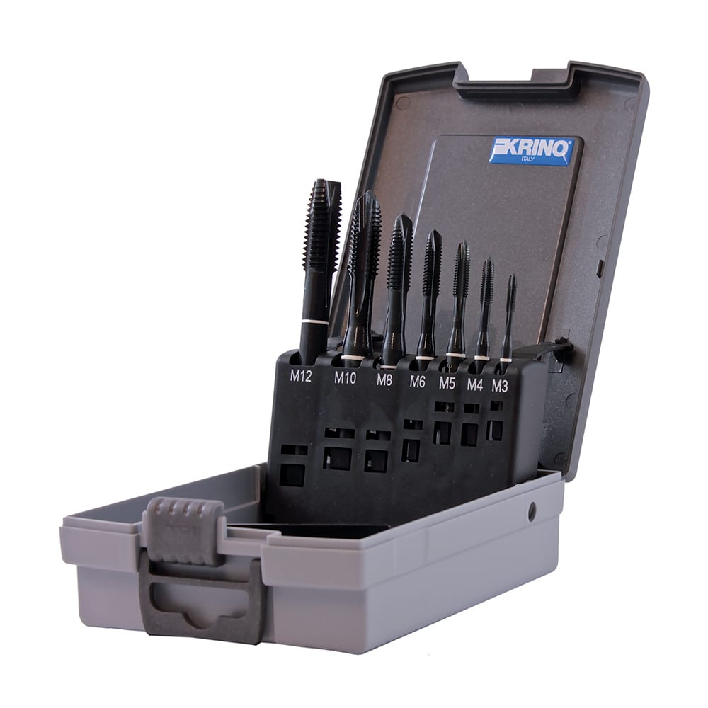 KRINO - ASSORTIMENTO MASCHI A MACCHINA CON ANELLO BIANCO PER UTILIZZI SPECIALI HSS-CO 5% M20