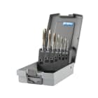 KRINO - ASSORTIMENTO MASCHI A MACCHINA CON ANELLO BLU, FILETTATURA METRICA ISO HSS-CO 5% M3-12 DIN371-376