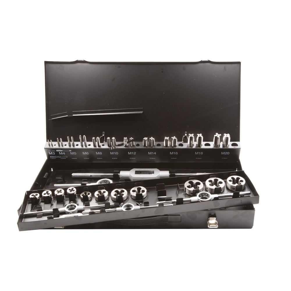 KRINO - ASSORTIMENTO FILETTATURA SCATOLA METALLICA .HSS-G MF 3-20 41PZ