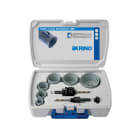 KRINO - ASSORTIMENTO SEGHE A TAZZA BIMETALLICHE HSS IN VALIGETTE DI PLASTICA Kit per idraulici 19-57