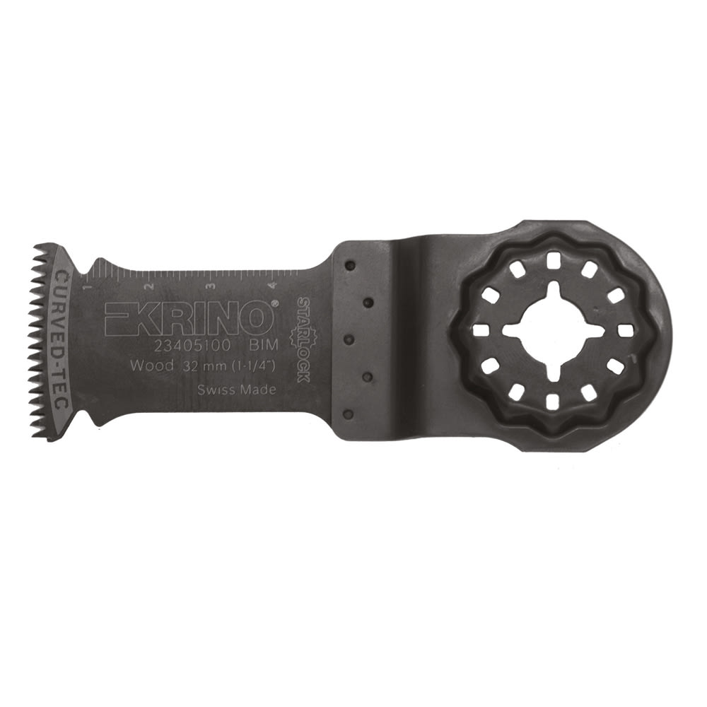 KRINO - ACCESSORI PER UTENSILI MULTIFUNZIONE AD OSCILLAZIONE Bimetal Curved TECH Applicazioni LEGNO, MULTISTRATO, PLASTICA BOSCH® AIZ32BSPB Attacco Starlock®