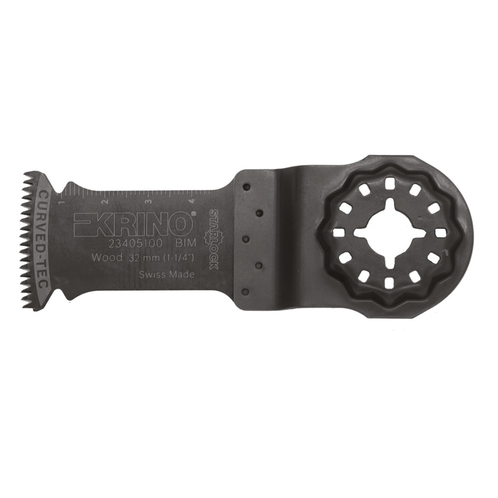 KRINO - ACCESSORI PER UTENSILI MULTIFUNZIONE AD OSCILLAZIONE Bimetal Curved TECH Applicazioni LEGNO, MULTISTRATO, PLASTICA BOSCH® AIZ32BSPB Attacco Starlock®