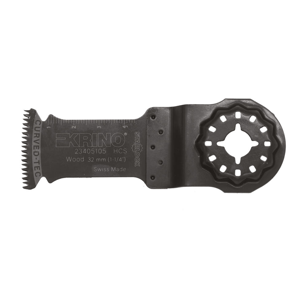KRINO - ACCESSORI PER UTENSILI MULTIFUNZIONE AD OSCILLAZIONE HCS Curved TECH Applicazioni LEGNO, MULTISTRATO, PLASTICA BOSCH® AIZ32BSPC Attacco Starlock®
