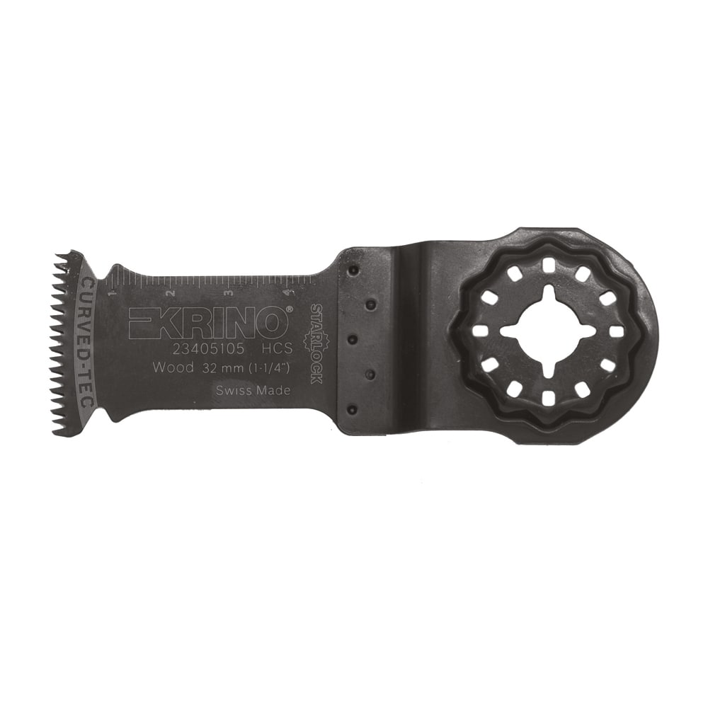 KRINO - ACCESSORI PER UTENSILI MULTIFUNZIONE AD OSCILLAZIONE HCS Curved TECH Applicazioni LEGNO, MULTISTRATO, PLASTICA BOSCH® AIZ32BSPC Attacco Starlock®