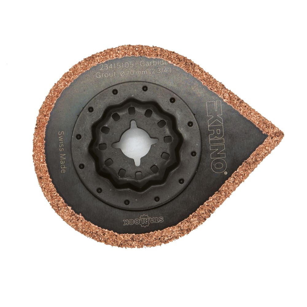 KRINO - ACCESSORI PER UTENSILI MULTIFUNZIONE AD OSCILLAZIONE TC/HM Applicazioni PIASTRELLA STANDARD, MURO, PLASTICA BOSCH® AVZ70RT4 Attacco Starlock®